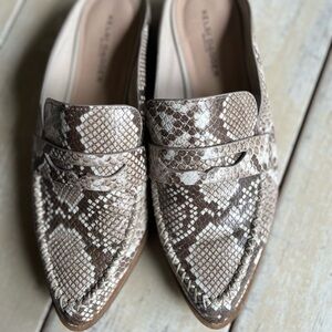 Kelsi Dagger Sanders snake print leather mule size 9
